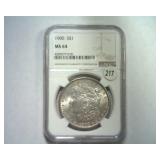 1900 MORGAN SILVER DOLLAR NGC MS 64