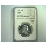 1963 FRANKLIN HALF DOLLAR NGC PF 67