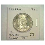 1901 GERMANY ï¿½ PRUSSIA 2 MARKS BU