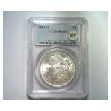1884-O MORGAN SILVER DOLLAR PCGS MS 63