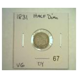 1831 BUST HALF DIME VERY GOOD