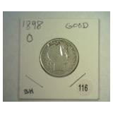 1898-O BARBER QUARTER GOOD