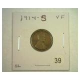 1914-S LINCOLN CENT VERY FINE