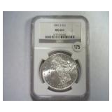 1881-S MORGAN SILVER DOLLAR NGC MS 66+