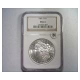 1881-S MORGAN SILVER DOLLAR NGC MS 63