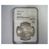 1882-S MORGAN SILVER DOLLAR NGC MS 66