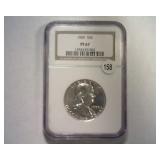 1959 FRANKLIN HALF DOLLAR NGC PF 67