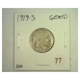 1919-S BUFFALO NICKEL GOOD