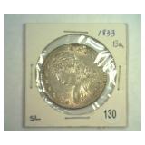 1833 BUST HALF DOLLAR BU