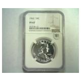 1962 FRANKLIN HALF DOLLAR NGC PF 67