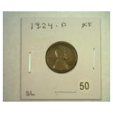 1924-D LINCOLN CENT EXTRA FINE