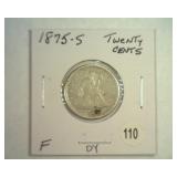 1875-S TWENTY CENT PIECE FINE