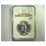1961 FRANKLIN HALF DOLLAR NGC PF 67