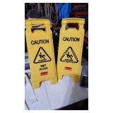 caution wet floor signs commercial lot of 2