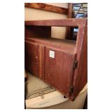 P- all wood TV stand end table printer stand diy