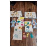 Vintage 1982 paper doll toy lot 2 sets Playtime