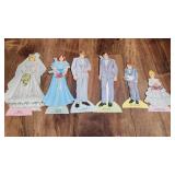 1981 vintage bridal party dress up paper dolls
