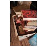 P- large box of antique books amazing images col