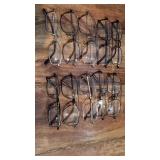 Lot of 10 reading glasses +250 as pictured