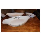 P- vintage oven to table serving platters