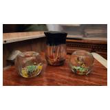 P- murano Italian art glass aquarium candle