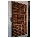 antique type set drawer from when my grandfather