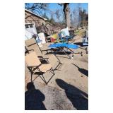 huge lot of outside chairs camping chairs foldable