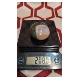 Ocean Jasper palm stone 208g stone crystal