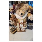 HUGE Christmas bear!! super cute! sat on our