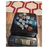 Moss Agate and Pietersite cubes 170.7g genuine