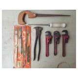 2 - 8" Ridgid pipe wrenches, 8" pipe wrench,