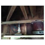 Desk lamp, being caught on Sears warming plate,