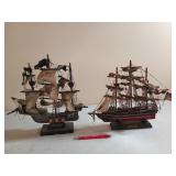 3 replica ship models, Panama souvenir boat