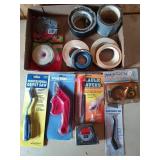 Asst tape, grout saw, caulk saver, hook and loop