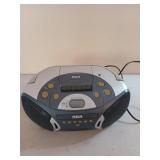 RCA radio, CD player, stereo cassette recorder,