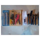 Wire brushes, home electrical test kit, voltage