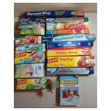 Aluminum foil, wax paper, plastic wrap, asst