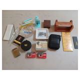 Knife sharpeners, ashtrays, Mercury