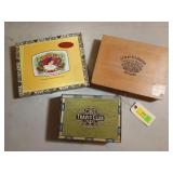 3 asst cigar boxes