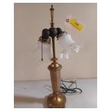 Antique 2 bulb art deco lamp 23.5"