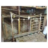 Cast iron 52" headboard, 36x80 wood door