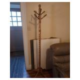 Wood hall tree 73"