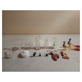 Plastic tub of asst glass collectibles