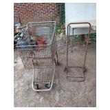 Shopping cart, metal two-wheel light duty hand