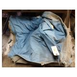 Large canvas canopy and poles, size unknown