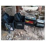 2 battery boxes with core batteries, pair of