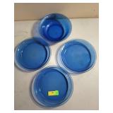 3 Pyrex glass pie plates 9", bowl