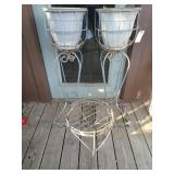 3 metal planters 39x14x14 & 17x13