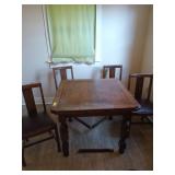 Oak table with pull out leaves, base needs