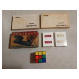 2 sets of marble like dominoes, set of double